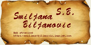 Smiljana Biljanović vizit kartica